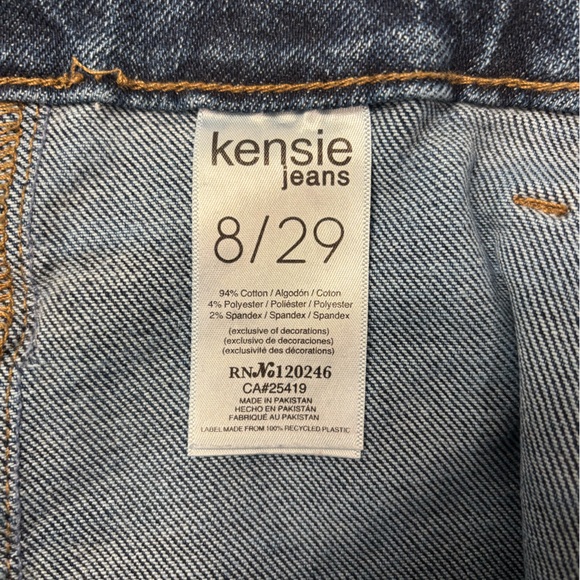 Kensie Dark Blue High-Rise Wide Leg Jeans - Picture 7 of 7